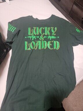Grunt Style Lucky & Loaded Green Graphic Tee